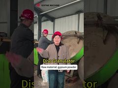 Understand why a disc granulator with a diameter of 1-3 meters is chosen to process gypsum powder.