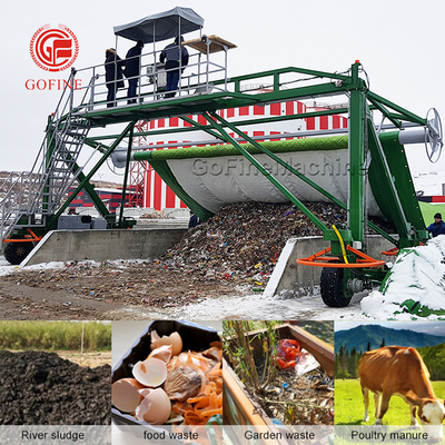 Linea di produzione di fertilizzanti organici per rifiuti alimentari con macchina di copertura per il riciclaggio del compostaggio