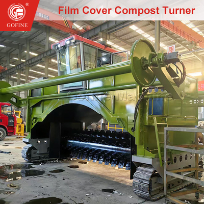 Trasformazione mobile di concimi organici e compost con funzione di rivestimento da film a rotoli