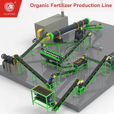 La linea di produzione di fertilizzanti da 3-5 tonnellate all'ora.