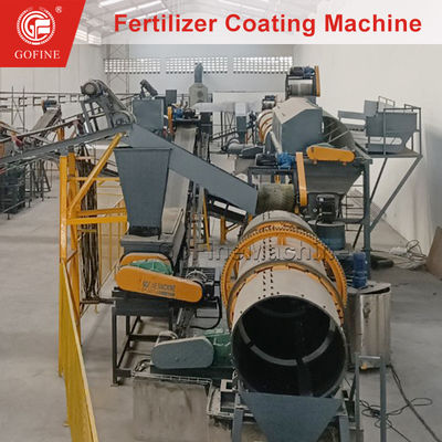 Linea di rivestimento per fertilizzanti con sistema di lucidatura e asciugatura