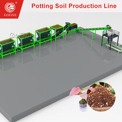Attrezzatura per la miscelazione del terriccio da giardino, miscelazione del terreno, linea di produzione